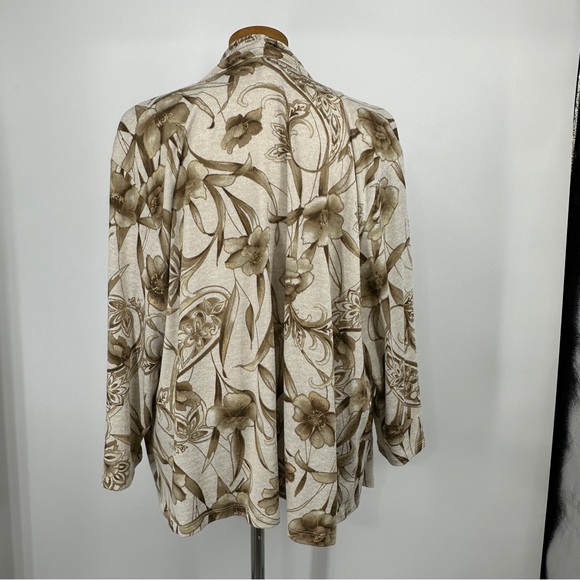 ALFRED DUNNER Jacket Tank Combo Open Front Women's Plus size 3x Floral Sweater - Picture 14 of 15